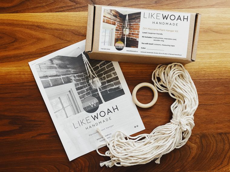 DIY Macrame Plant Hanger Kit