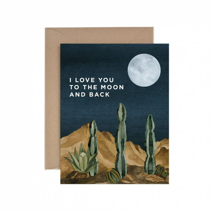 "Moon and Back" Greeting Card