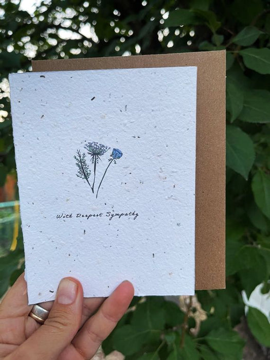 "With Deepest Sympathy" Wildflower Seed Paper Greeting Card